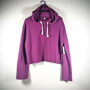 BP. Maroon Crop Hoodie NWT